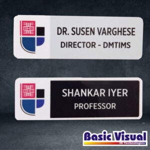 Digital Printed PVC White Name Badges