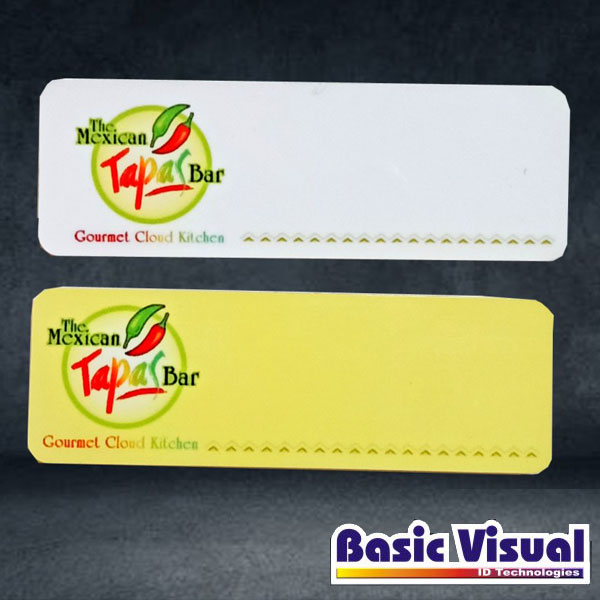 Printed PVC White Name Badges