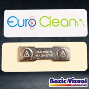 PVC White Rectangle Business Name Badges