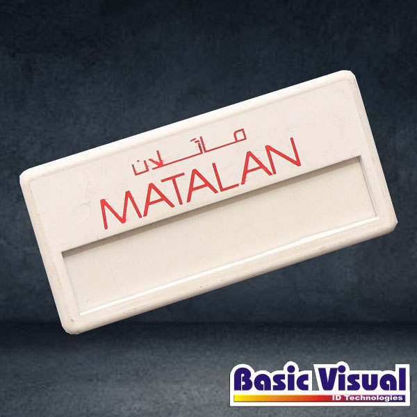 Single Colour silkscreen Print Reusable Name Badges