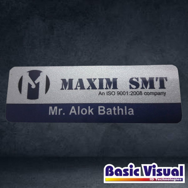 Adhesive Metallic PVC Name Badges