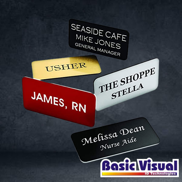 Custom Colour Reusable Matt finish Name Badges