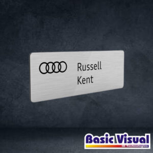 Metallic PVC Big Name Badges (Gold & Silver)