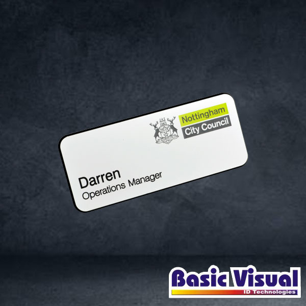 PVC White Custom Printed Name Badges/Tags