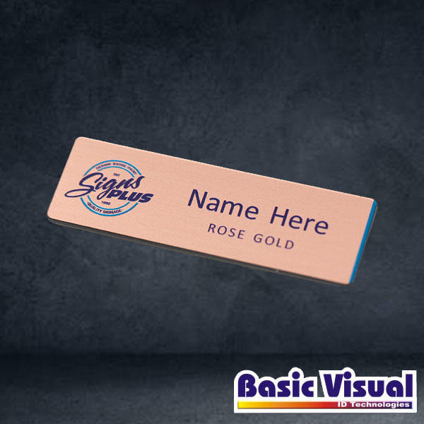 Reusable Custom Printed Name Badges/Tags (Gold /Silver)