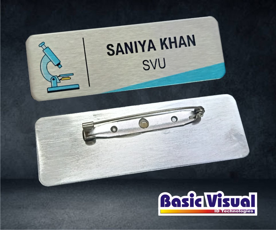 SS Name Badges/Tags for Events 1 inch X 3 inch Full Colour digital Printed